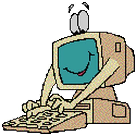 Computers Animated Clipart Gf Man Using Computer Keyb