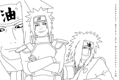 Jiraiya Collage Lineart By Synyster Gates A7x On Deviantart