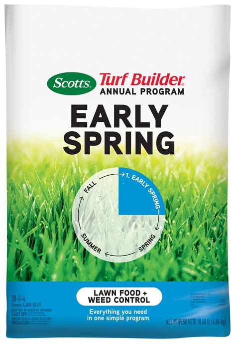 Winterguard fall lawn food is designed to build strong deep roots over the winter, so your lawn enters the spring growing season healthy. Scotts® Turf Builder® Annual Program Early Spring - Scotts