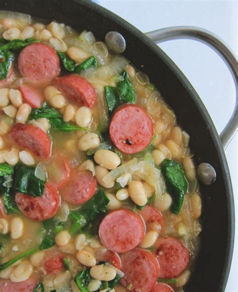 One Skillet White Bean And Sausage Stew Eat Drink Smile