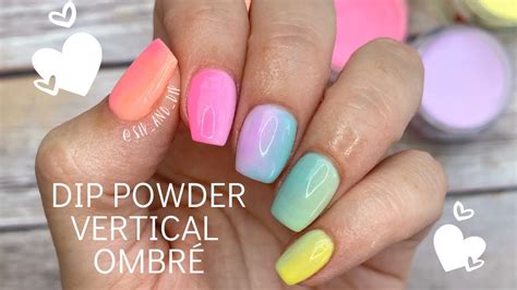 Diy Dip Powder Vertical Ombré Revel Nail Bright Summer Nails Youtube