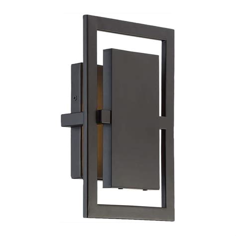 Home Decorators Collection Railford 1 Light Oil Rubbed Bronze Outdoor Integrated Led Wall