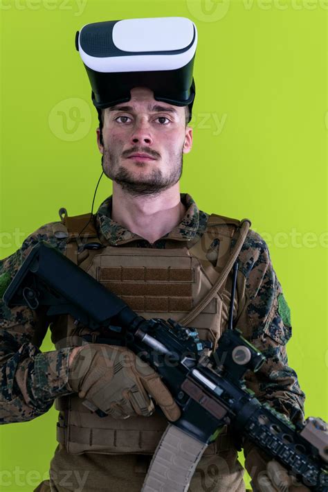 Soldier Virtual Reality Green Background 31053516 Stock Photo At Vecteezy