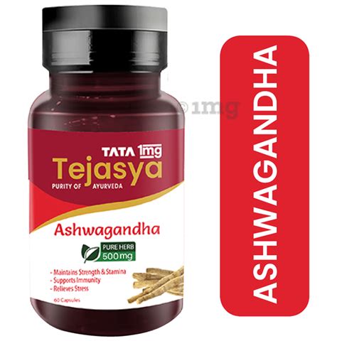 Tata 1mg Tejasya Ashwagandha Capsule 500mg Buy Bottle Of 60 Capsules