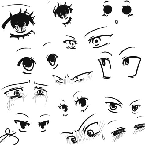Experiment with deviantart's own digital drawing tools. My anime eye styles. by eagle-eyes on DeviantArt