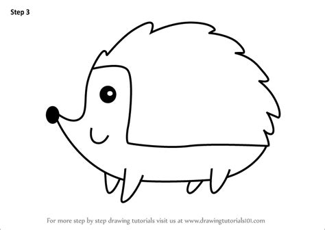 Step By Step How To Draw A Hedgehog For Kids
