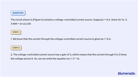 SOLVED The Circuit Shown In Figure 1 Contains A Voltage Controlled