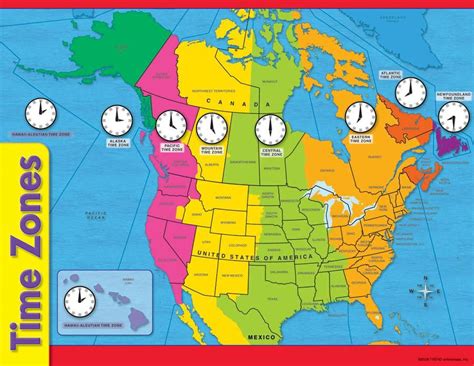 Us Time Zones Printable Map Ustimezonemap Time Zone Map