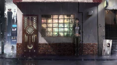 Anime Girl Standing In Rain Hd Anime 4k Wallpapers