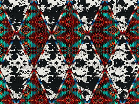 Aztec With Cowhide Pattern Aztec Design Aztec Png Pattern Etsy