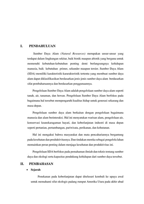 SOLUTION: Abdan shaina penanggulangan dan pelestarian sumber daya alam