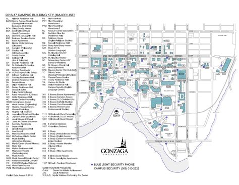 Gonzaga University Campus Map
