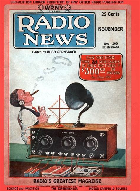 Radio News 1925 11 1920s Magazines Ads Illustrations Sheet Music