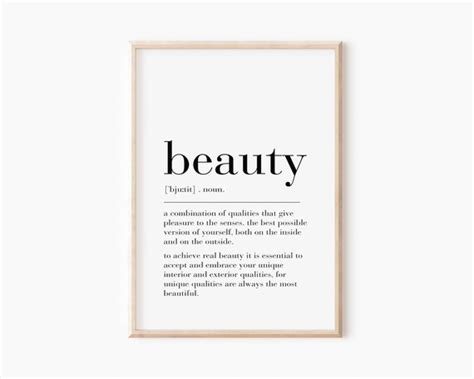Beauty Definition Print Definition Print Beauty Beauty Etsy