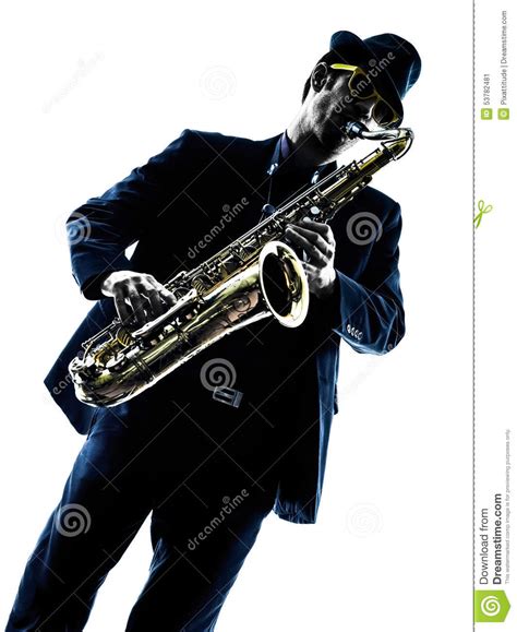 Saxophoniste D'homme Jouant Le Joueur De Saxophone Image stock - Image du saxophone, studio ...