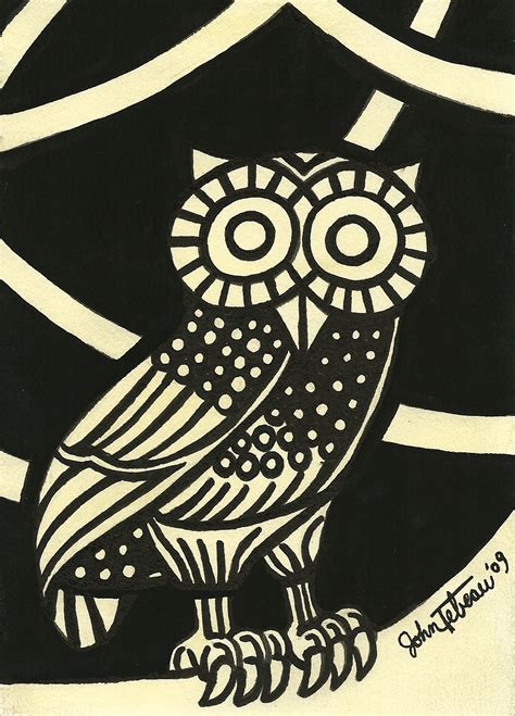 Minervas Owl From The One Dollar Bill Sold John Tebeau