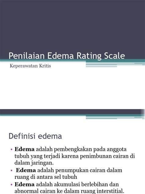 Penilaian Edema Rating Scale 201023 Pdf