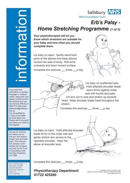 Erbs Palsy Physiotherapy Exercises Pdf Dear Adam Smith