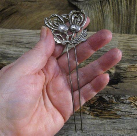 Ca 1900 Antique Chinese Hair Pin Artisan Hand Chased And Etsy Hair