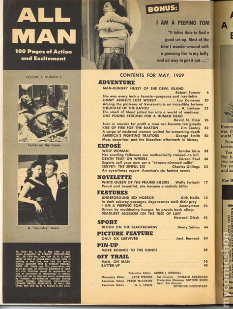All Man Magazine 1959 1980 Stanley Publications Comic Books