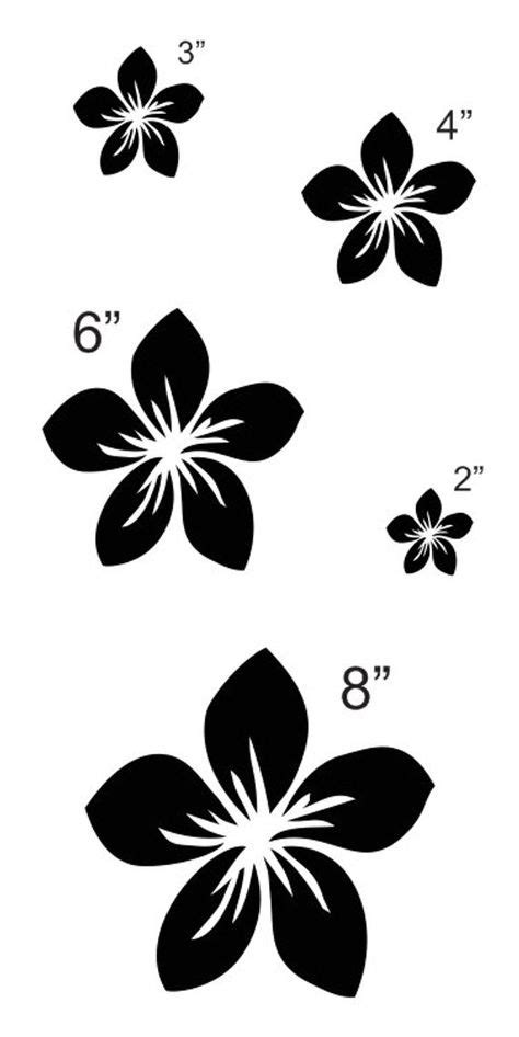 Plumeria Flower Stencil Sheet With 5 Total Sizes 2 3 4 6 8 For