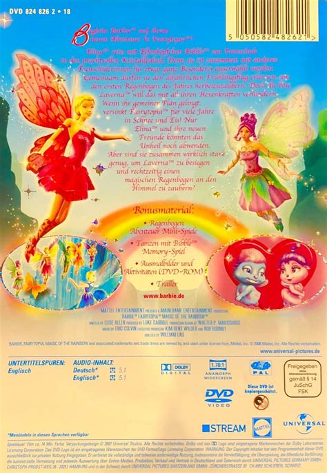 92sealed Barbie Die Magie Des Regenbogens R4 Dvd Rare 5050582482621