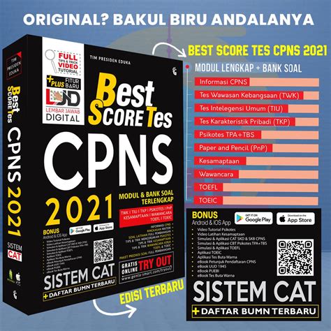 Buku Tes Cpns 2021 Best Score Tes Cpns 2021 Modul And Bank Soal
