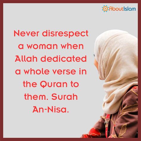 Discover and share muslim women quotes. There is an whole verse in the Quran named after women. #Quran #AnNisa #Islam | Women in islam ...