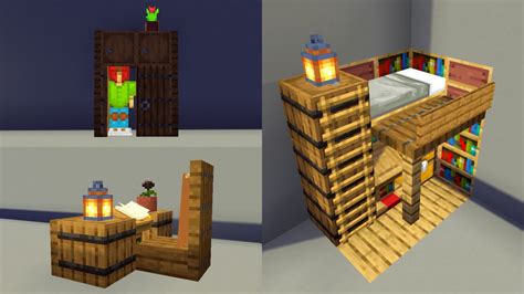 Minecraft 3 Simple Bedroom Ideasdesighns Video Link In Description Rdetailcraft