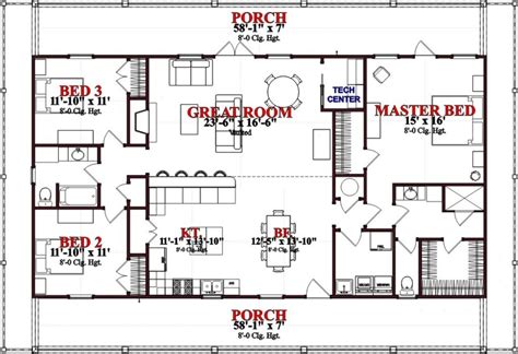 If you're looking for a home that is easy and inexpensive to build, a rectangular house plan would be a smart decision on your part! Inspirational 1800 Square Foot Ranch House Plans - New ...