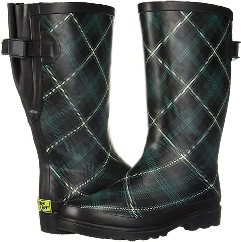 Western Chief Women Wide Calf Rain Boot Coren Plaid Size 70 88ws Ebay