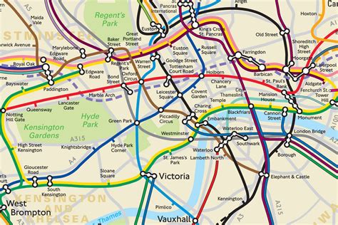 London Tube Map Shows The Real Distance Between Stations Public