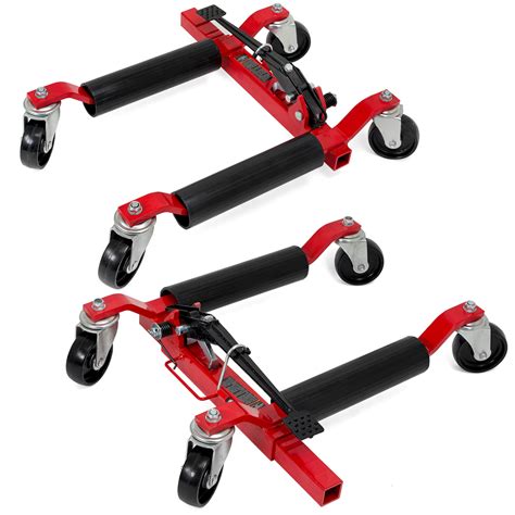 Set Of 2 Car Truck 2500lb Vehicle Positioning Wheel Dolly Moving Auto Tire Lift Ebay