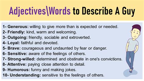 Adjectives For Guy Words To Describe A Guy Describingwordcom