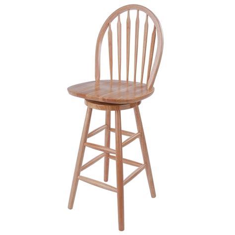 winsome wood natural counter swivel bar stool in the bar stools department at