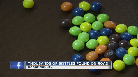 Hundreds Of Thousands Of Red Skittles Mysteriously Spilled On Dodge County Road Youtube