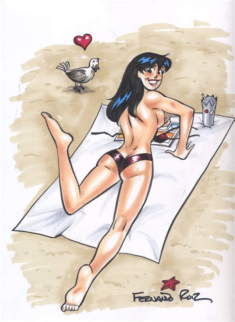 Rule 34 Archie Comics Ass Beach Bikini Blush Lipstick Topless