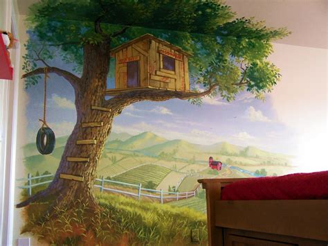 They are applied simply and quickly with up to 12 wallpaper strips, using. Kid's Treehouse | Wall murals, Wall murals painted, Wall ...