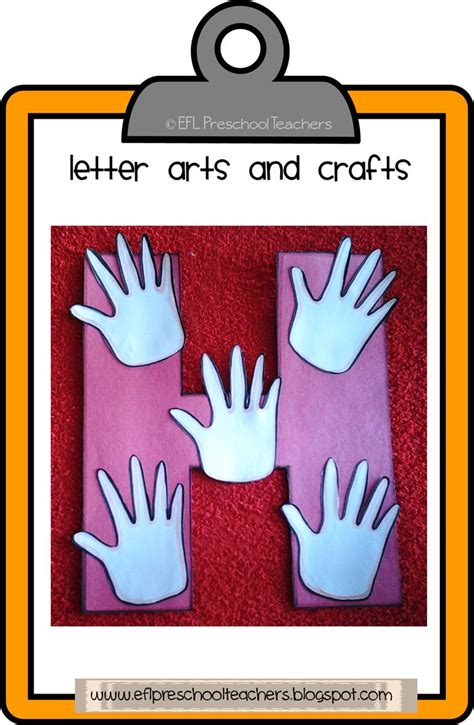 Two Hands Are Shown With The Words Letter Arts And Crafts
