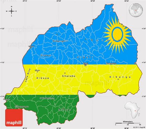The following maps were produced by the u.s. Flag Simple Map of Rwanda