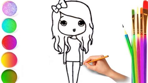 How To Draw Cute School Girl Youtube