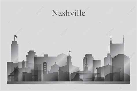 Nashville Skyline Vector Design Images Nashville City Skyline