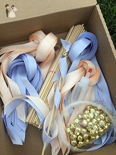 50 Diy Wedding Wand Kit Ribbon Send Off Your Choice Of Colors Wedding