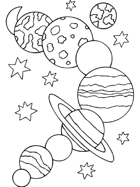 Planets Printable Coloring Pages