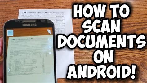 How To Scan Documents On Android Youtube