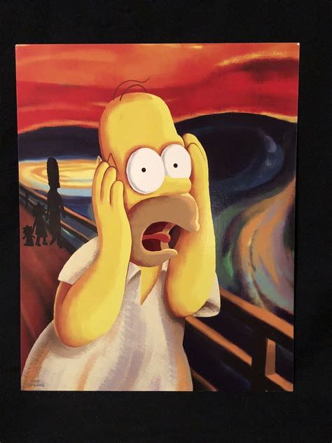 8x10 Homer Simpson Scream Poster Post Card Photo Funny Art Print