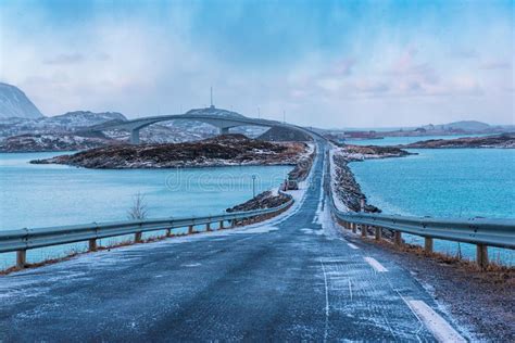 Winter Road In Norway Stock Photo Image Of Nordland 132880988