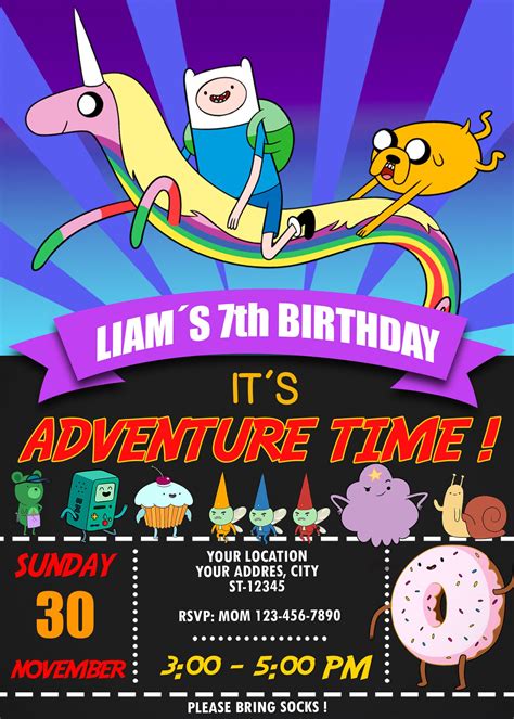 Adventure Time 2 Birthday Invitation Oscarsitosroom Adventure Time