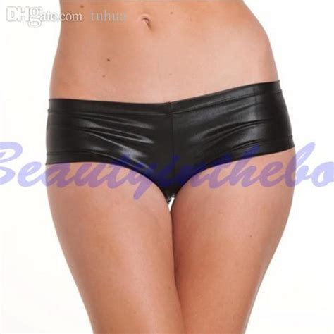 2020 Wholesale Sexy Lingerie Faux Leather Panties Fetish Latex