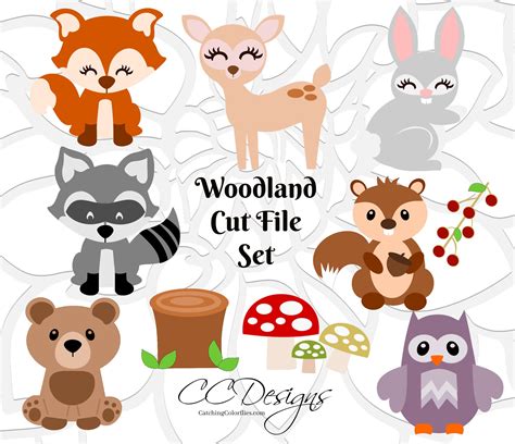 Baby Woodland Animal Cut Files Forest Animal Svg Files Baby